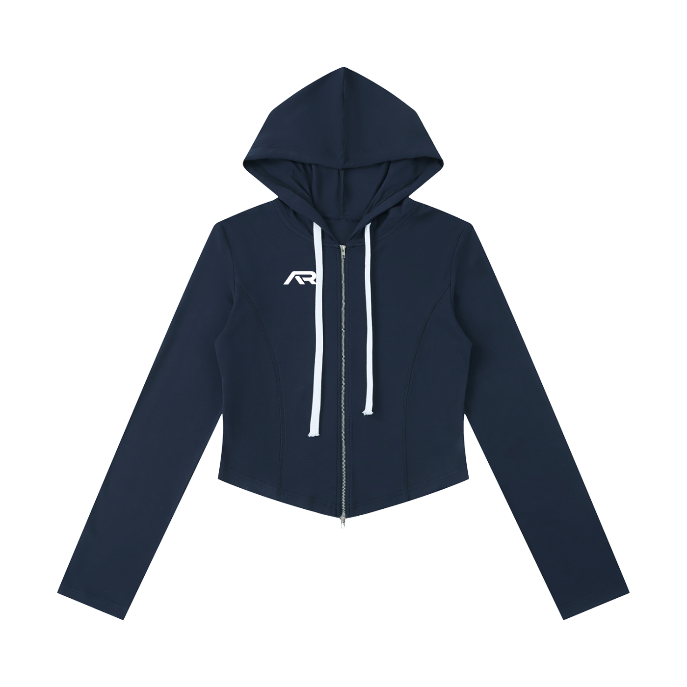 Women's Slim Cropped Full Zip Hoodie