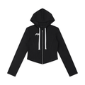 Women's Slim Cropped Full Zip Hoodie
