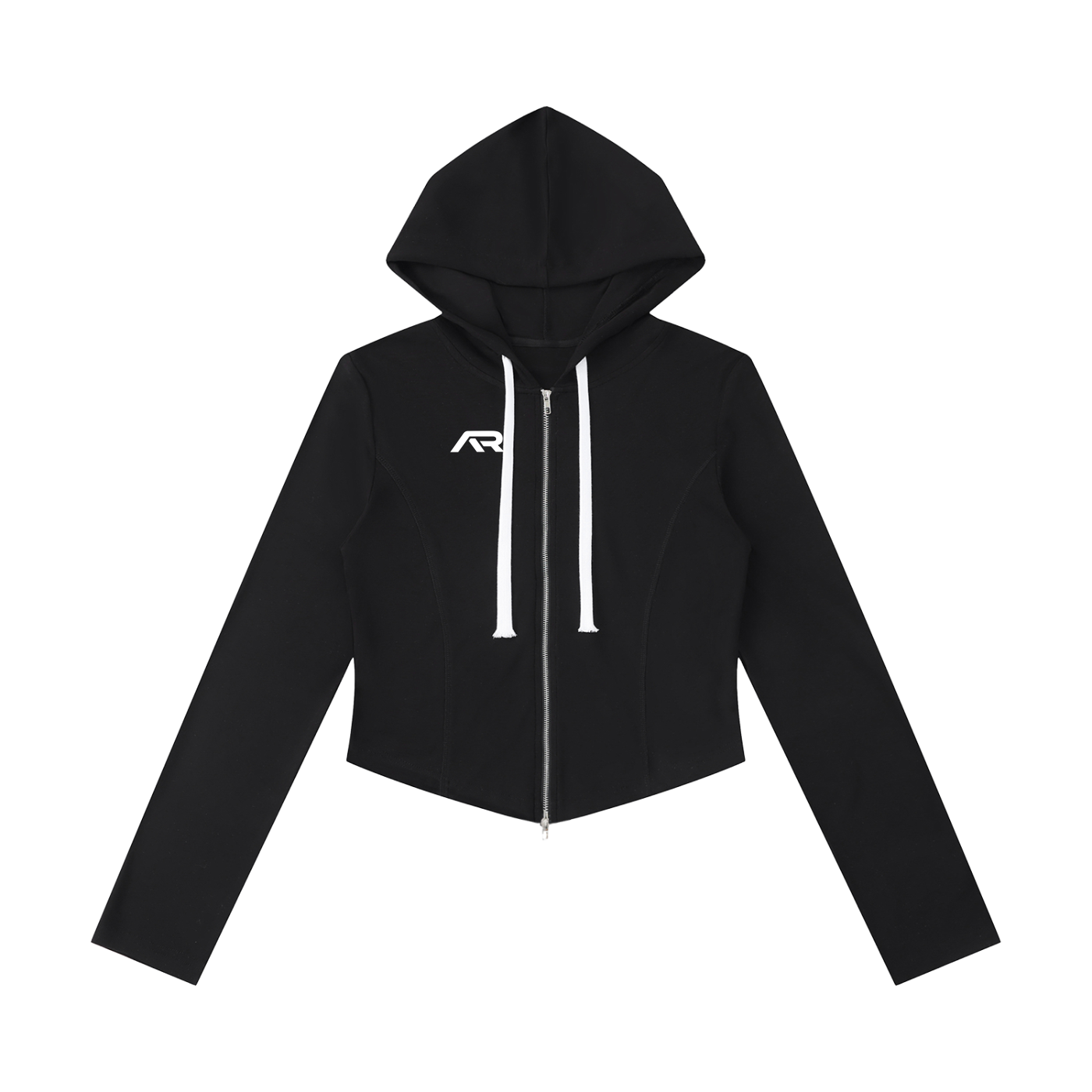 Women's Slim Cropped Full Zip Hoodie
